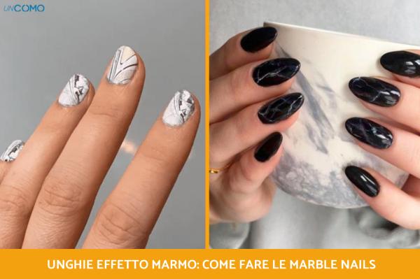 Unghie effetto marmo: come fare le Marble Nails