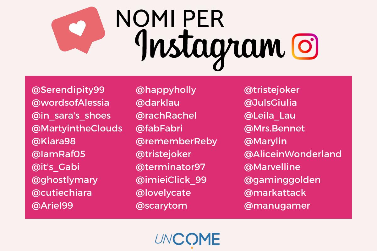 Nomi per Instagram