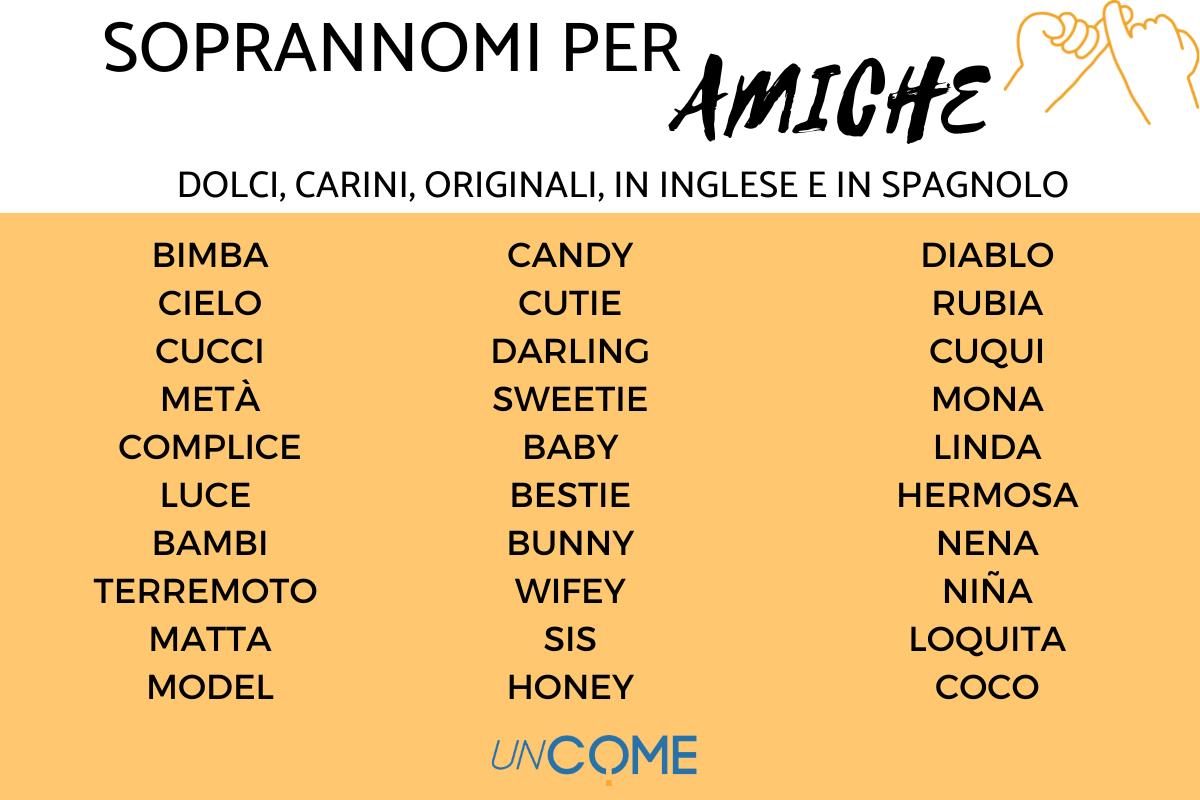 Soprannomi per amiche