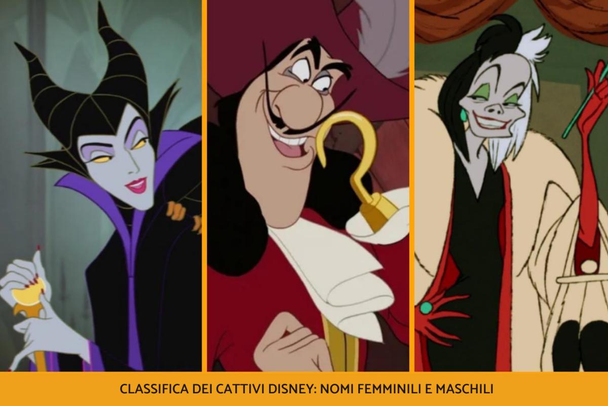 Classifica dei cattivi Disney: nomi femminili e maschili