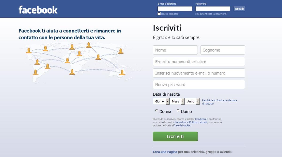 Come accedere a Facebook con un altro account