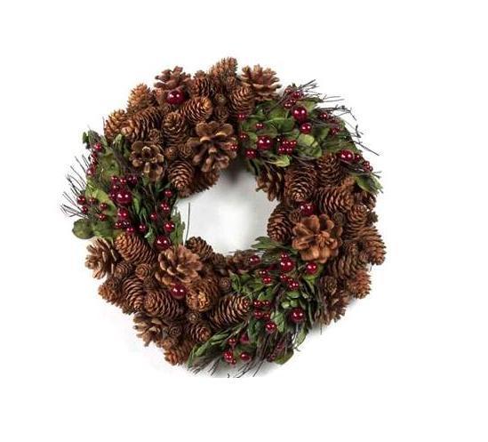 Come fare decorazioni di Natale con le pigne - Corona di Natale